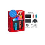 Tekno İthalat Nintendo Switch Oled 64 Gb Aksesuarlı Konsol - Kırmızı/mavi - Türkiye Uyumlu Şarj Adaptörlü