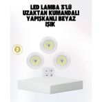 tekno Kablosuz Gün Işığı 3’lü LED Spot Lamba Kumandalı 2026
