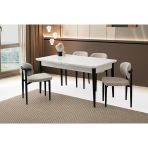 Tekno Polo Mdf Açılır Mutfak Masa Sandalye Takımı 90X160
