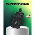 tekno Powerbank Dahili Ekranlı 10000 mAh Çift Kablolu 2026