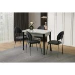 Tekno Suna Mdf Açılır Mutfak Masa Sandalye Takımı 60X100