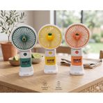 Tekno Tarz 58 Şarjlı Mini El Fanı Taşınabilir Fan 3 Kademeli Serinleticisi Vantilatör Telefon Standlı - Sarı