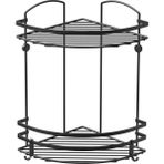 Tekno-tel 2 KATLI KANCALI BANYO RAFI MAT SİYAH LM008H
