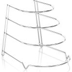 Tekno-tel 4 Katlı Metal Organizer Tava Rafı Krom KB086 - Gri