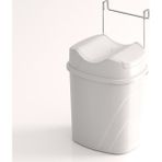 Tekno-tel DOLAP İÇİ ASKILI YUTAN KAPAK ÇÖP KOVASI BEYAZ+BEYAZ KOVA SF007