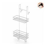 Tekno-Tel Tekno Tel Lm-065 Asmalı 2 Katlı Düz Banyo Duşakabin Rafı Krom Çok Renkli