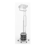 Tekno-Tel Tekno Tel Mg-096 Ayaklı Yedekli Wc Kağıtlık + Klozet Fırçalık Krom Çok Renkli