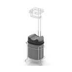 Tekno-Tel Tekno Tel Mg-098 Ayaklı Yedekli Wc Kağıtlık + Çöp Kovası Krom Çok Renkli