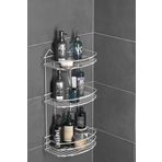 Tekno-tel Teknotel Banyo Düzenleyici Şampuanlık Sabunluk 3 Katlı Yapışkanlı Banyo Duş Rafı Beyaz St009