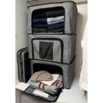 Tekno Trust 1 Adetçelik Çerçeveli Dolap Içi Düzenleyici 48X38X28 Raf Saklama Organizer Imperteks Keten Pencerel - Ahşap Rengi