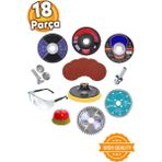 Tekno Trust 115 18 Parça Spiral Avuç Içi Taşlama Cırt Zımpara Kağıdı Ahşap Inox Metal Mermer Kesici Kesme Flap - 0
