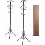 Tekno Trust 115 cm Safrane (Askılık) Elbise Askısı Portmanto 168CM Gri Plastik Ayaklı Askılık 205 cm - Abanoz