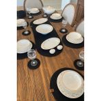 Tekno Trust 14 Parça Hasır Supla Amerikan Servis, Bardak Altlığı,ekmeklik ,runner Set Takımı - 10 x 10 cm