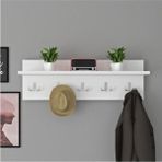 Tekno Trust 17 cm Kapı Arkası Hol Koridor Mutfak Banyo, Havlu, Elbise Askılığı Modern Beyaz 70 cm Country Sunta