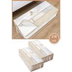 Tekno Trust 2 Adet Pencereli 3 Bölmeli Baza Hurç, Yatak Baza Altı Dolap Içi Düzenleyici 2’li Set (32X70X20CM) - Ahşap Rengi