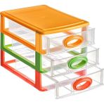 Tekno Trust 3 Bölmeli Renkli Çekmece Çekmeceli Organizer - DDLC-830 - 1 Adet