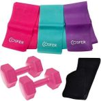 Tekno Trust 3 Lü Pilates Bandı Farklı Dirençte Plates Lastiği 120X7.5 cm + 1kg Dambıl + Termal Bel Kemeri