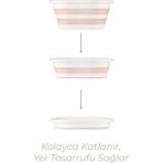 Tekno Trust 50 x 30 Magev Katlanır Çamaşır Sepeti 25 Lt Plastik 25 L Pembe