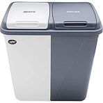 Tekno Trust 50 x 70 Kirli Çamaşır Sepeti Iki Bölmeli 90 Litre (Büyük) Type 0 0-19 L Beyaz Plastik