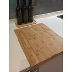 Tekno Trust Bambu Bambu Kenarlı Kesme Tahtasi 45 * 38 CM Tezgah Üstü Aksesuar Beyaz 1