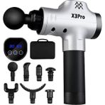 Tekno Trust Beyaz 24W 30 Hız Vurmalı Sessiz Fırçasız Motor 6 Başlıklı Şarjlı Sporcu Masaj Aleti Tabancası Cilt
