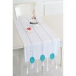 Tekno Trust Beyaz Ajurlu Işlemeli Motifli 50X130 cm Runner - 10 x 10 cm