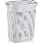 Tekno Trust Beyaz Beyaz Örgü Desenli 52 Litre Kirli Çamaşır Sepeti Plastik