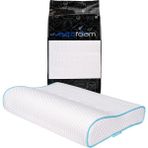 Tekno Trust Beyaz Boyun Destekli Ortopedik Yastık Visco Yastık 57X37X10-7CM Visko 40 x 60 Polyester - 10 x 30 cm