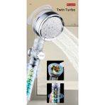 Tekno Trust Beyaz Turbo Pervaneli Su Tasarruflu Basınçlı Start Stoplu Duş Başlığı Duş Başlığı Plastik
