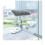 Tekno Trust Büyük Boy Dayanıklı Mikrofiber Bezli Bükülebilir Teleskopik Cam Silme Aparatı