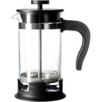 Tekno Trust Cam French Press 400 ml Cam Demlik Bitki Çayı Kahve Demliği Paslanmaz Çelik Kaliteli Ikea - Ahşap Rengi