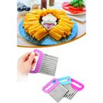 Tekno Trust Cips Patates Doğrayıcı Chips Chopper Şekilli Sebze ve Meyve Dilimleyici - Altın