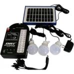 Tekno Trust Çok Renkli Dat 999 Radyolu Solar Güneş Enerjili Aydınlatma Sistemi Kamp Lambası 3 Adet Lambalı At-9 - Altın