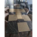 Tekno Trust Deri Runner ve 8 Lı Amerikan Servis Seti - 10 x 10 cm