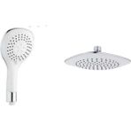 Tekno Trust Duş Başlığı Beyaz Tepe Duş ve El Duş İkili Set