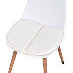 Tekno Trust Düz Eames Sandalye Minderi Özel Biye Dikişli 40X45 CM Beyaz 40 x 45
