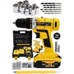 Tekno Trust Germany Technology 24 Parça 58 VF 5 Ah Çift Akülü Sarı Vidalama Şarjlı Matkap