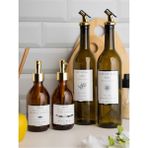 Tekno Trust Gold Seri Amber Gold 2'li 750 ml Zeytinyağı Sıvıyağ Şişesi 2 Li Gold Sıvı Sabunluk Yağdanlık Yağlık - Ahşap - 1 lt
