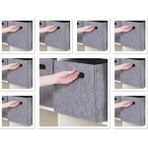 Tekno Trust Gri 9 Adet Çok Amaçlı Keçe Organizer Dolap Içi Kutu-Taalu-Ekonomik 30 x 30 Çalışma Masası 6 Parça K