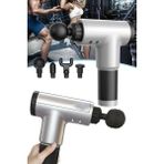 Tekno Trust Gri Masaj Tabancası Sporcu Masaj Aleti 4 Başlıklı Şarjlı Titreş Relax