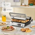Tekno Trust Inox Dijital Ekranlı Zamanlayıcılı Yanmaz Yapışmaz Pro Izgara ve Tost Makinesi 2000W - Altın