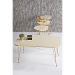 Tekno Trust Kare Zigon Sehpa ve Orta Sehpa Kr Set Gold Krem Tel Suntalam Bej 2 Yıl Modern 50 x 90 Klasik