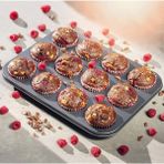 Tekno Trust Metalik 12'li Yanmaz Yapışmaz Muffin & Cupcake Kalıbı 1 50 x 82 Teflon Muffin