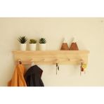 Tekno Trust Modern Ahşap Modern Raflı Duvar Askılık Modern Kahverengi Ahşap 10 cm 60 cm Duvara Monte