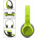 Tekno Trust P47 Extra Bass Wireless Bluetooth Kulaklık 5.0+Edr Fm Radyo Yeşil - Altın