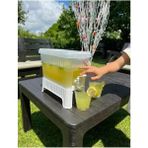 Tekno Trust Plastik Evsa Ayaklı Musluklu Su ve Limonata Sebili - 4 Lt 2 L + 3 Bpa Free Beyaz - --