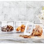 Tekno Trust Plastik Kare Saklama Kabı 3X700 ml Beyaz 3