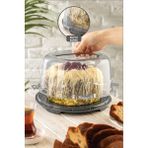 Tekno Trust Plastik Kilitli Kapaklı Pasta Kek Börek Borcam Taşıma ve Saklama Kabı 0 - 249 ml 1 Gri