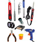 Tekno Trust Pro Full Takım Kalem Havya 60W Lehim Makinesi Lehim Tel Pasta Stand Silikon Tabancası Lehim Pompası