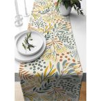 Tekno Trust Runner aquafloral Desenli Süet Dokuma 140*40 cm - 10 x 10 cm